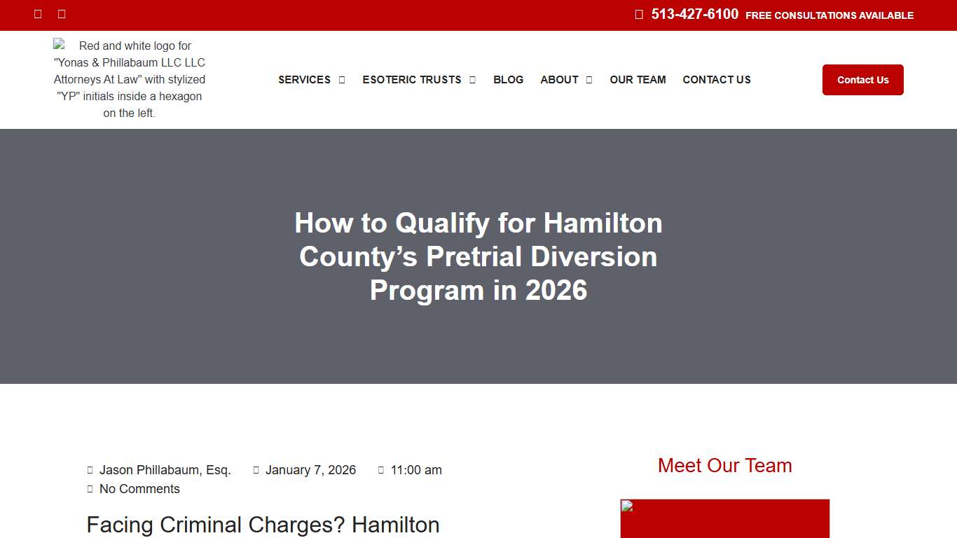 How to Qualify for Hamilton County's Pretrial Diversion Program in 2026 - Yonas and Phillabaum LLC, LLC Attorneys of Integrity